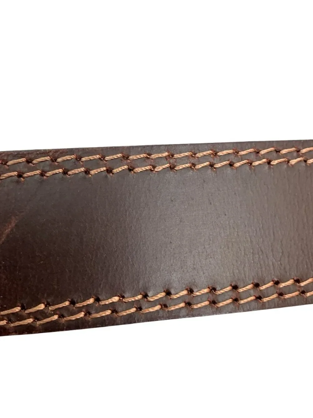 New Vatan Genuine Leather Classic Belt Metal Buckle Mens 46 Brown